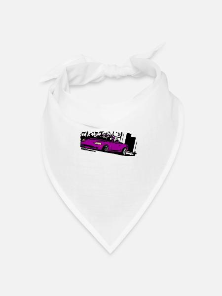 MIATA NB mx5 mk2 Haltung PINK BEST DESIGN - Bandana Dreieckstuch - Weiß