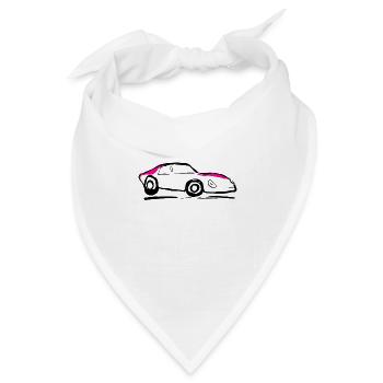 Auto Car - Bandana Dreieckstuch - Weiß - Vorne
