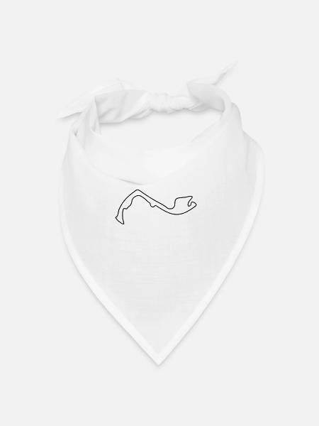 Rennstrecke in Monaco - Bandana Dreieckstuch - Weiß