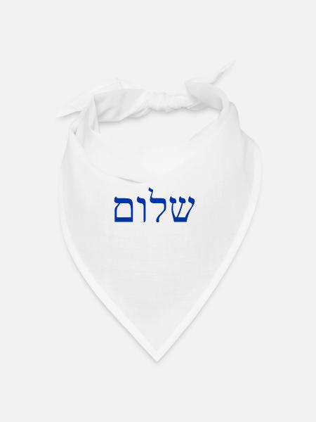 Shalom - Bandana Dreieckstuch - Weiß