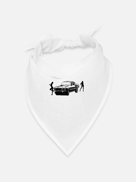 Auto - Bandana Dreieckstuch - Weiß