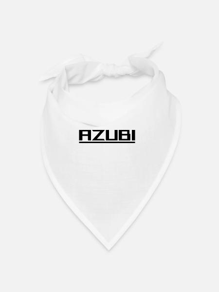 Azubi black - Bandana Dreieckstuch - Weiß