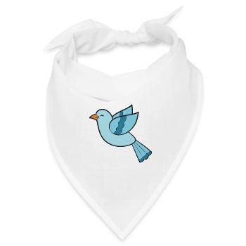 Vogel Vögel - Bandana Dreieckstuch - Weiß - Vorne