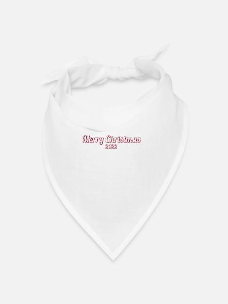 Merry Christmas - Bandana Dreieckstuch - Weiß