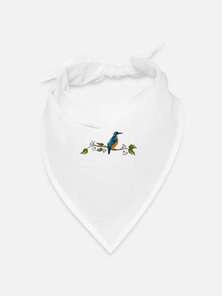 Vogel - Bandana Dreieckstuch - Weiß
