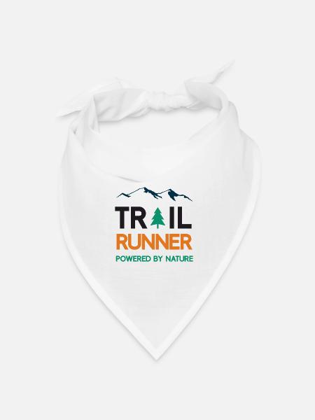 Trail Runner - Angetrieben von der Natur - Bandana Dreieckstuch - Weiß