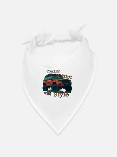 Offroad-Fahrzeug - Natur Enthusiast - Bandana Dreieckstuch - Weiß