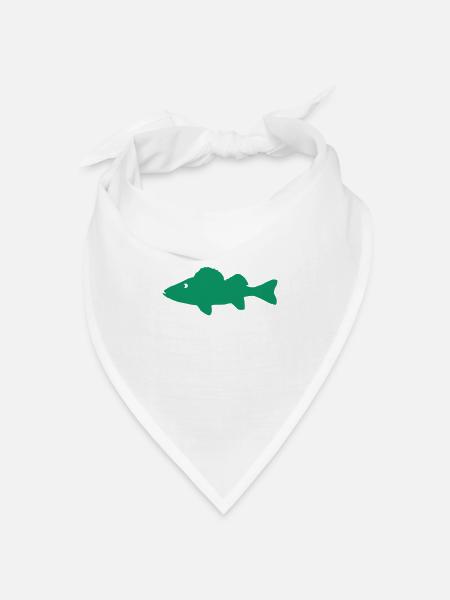 fisch - Bandana Dreieckstuch - Weiß