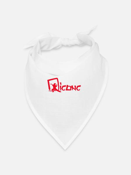 Qigong logo - Bandana Dreieckstuch - Weiß