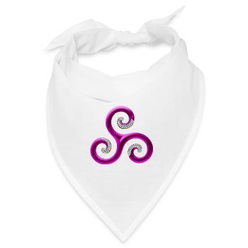 Bretagne, es lebe die Bretagne, ich bin Bretone - Bandana Dreieckstuch - Weiß - Vorne