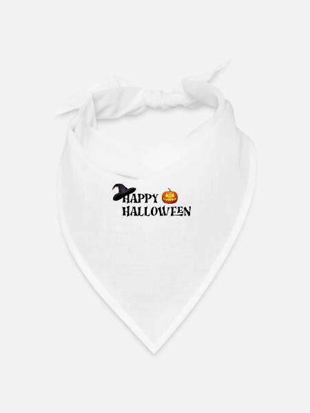 Happy Halloween - Bandana Dreieckstuch - Weiß