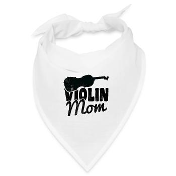 Violinistin Mutter - Bandana Dreieckstuch - Weiß - Vorne