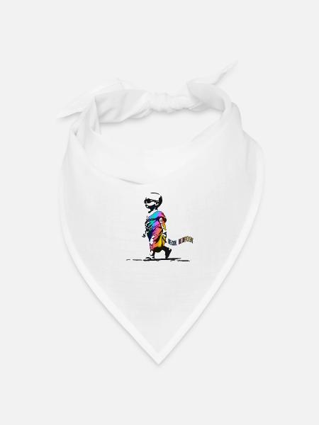 Be Cool Be Different - Bandana Dreieckstuch - Weiß