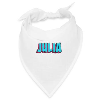 Namen Motiv: Julia - Bandana Dreieckstuch - Weiß - Vorne