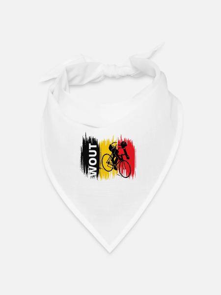 Wout Van Aert - Chamption-Radfahrer - Bandana Dreieckstuch - Weiß