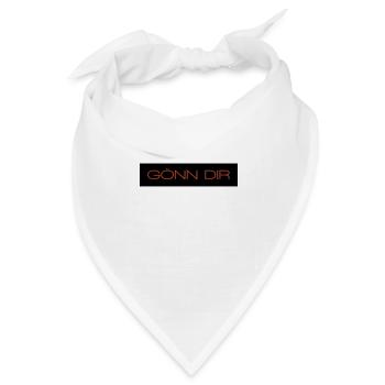 Goenn dir - 2 Farben - Bandana Dreieckstuch - Weiß - Vorne