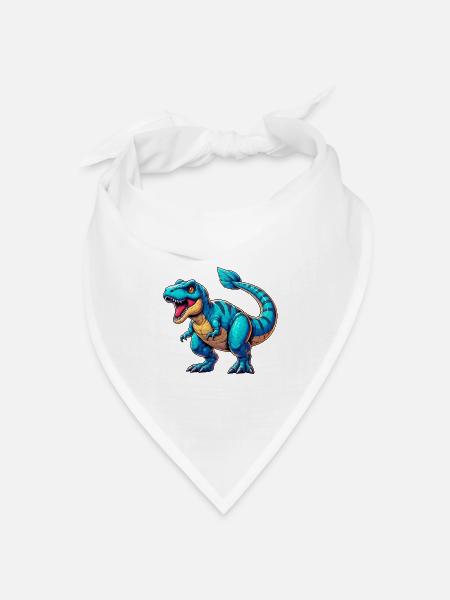 Dinosaurier - Bandana Dreieckstuch - Weiß