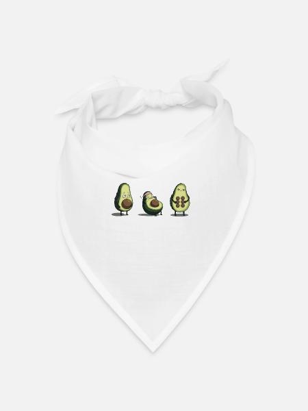 Evolution des Avocado-Körpers - Bandana Dreieckstuch - Weiß