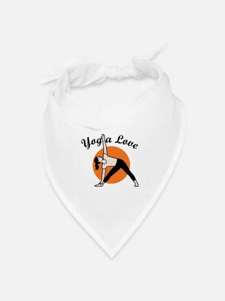 Yoga Love - Bandana Dreieckstuch - Weiß
