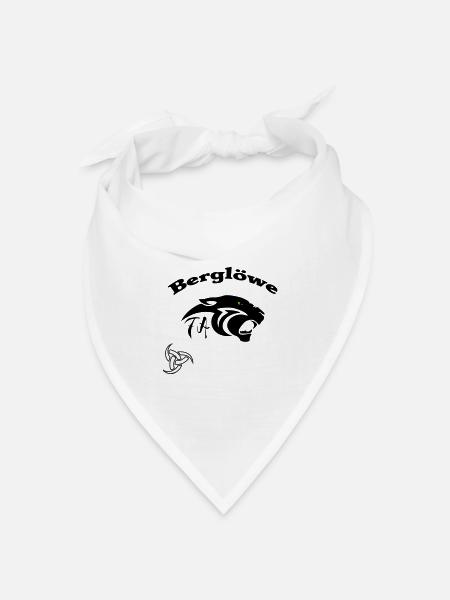 Berglöwe - Bandana Dreieckstuch - Weiß