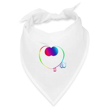 Süßer Regenbogen-Trickster - Bandana Dreieckstuch - Weiß - Vorne
