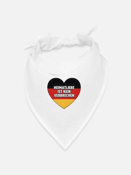 Heimatliebe ist kein Verbrechen - Bandana Dreieckstuch - Weiß