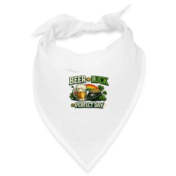 Bierglück Perfekter Tag - Bandana Dreieckstuch - Weiß - Vorne