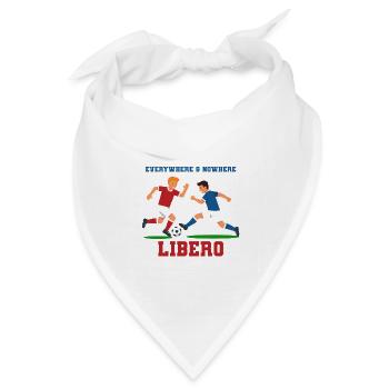 Libero Fußball Duell Illustration - Bandana Dreieckstuch - Weiß - Vorne