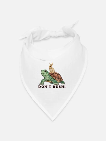 Lass dir Zeit! - Bandana Dreieckstuch - Weiß
