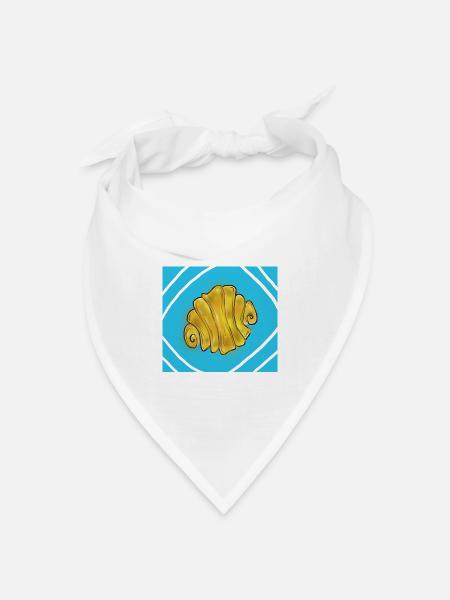 Franzbrötchen - Bandana Dreieckstuch - Weiß