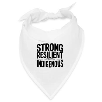 Starke, widerstandsfähige Indigenen - Bandana Dreieckstuch - Weiß - Vorne