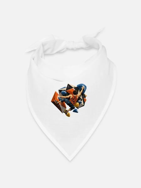 Bouldern - Bandana Dreieckstuch - Weiß