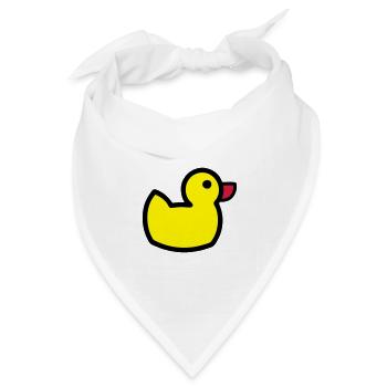 Entchen - Bandana Dreieckstuch - Weiß - Vorne