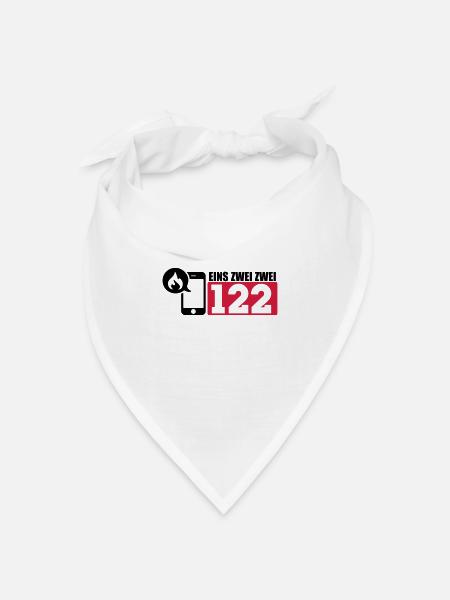 Feuerwehr 122 - Österreich - Bandana Dreieckstuch - Weiß