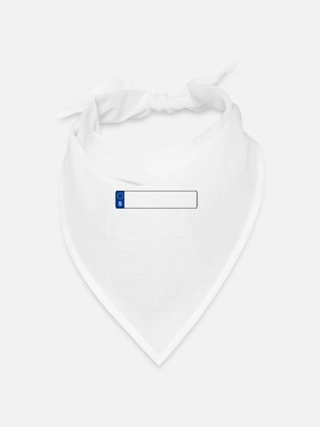 Kennzeichen S - Bandana Dreieckstuch - Weiß