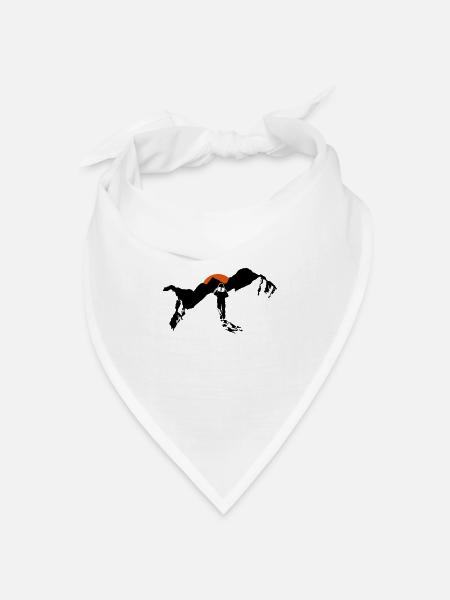Hiking In The Mountains - Bandana Dreieckstuch - Weiß