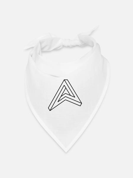 unmögliche Figur Escher Dreieck Geometrie Hipster - Bandana Dreieckstuch - Weiß