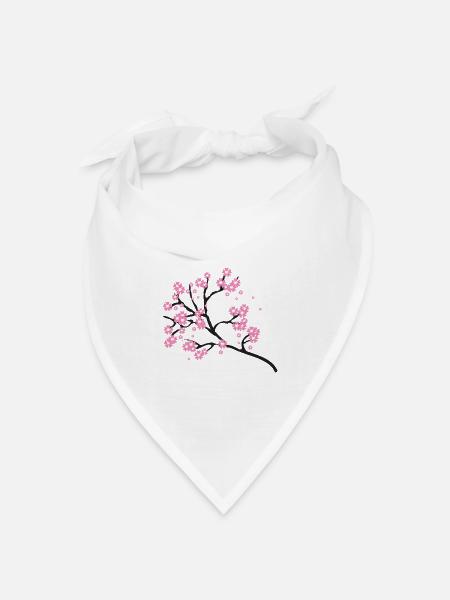 Schöne Blumen! - Bandana Dreieckstuch - Weiß