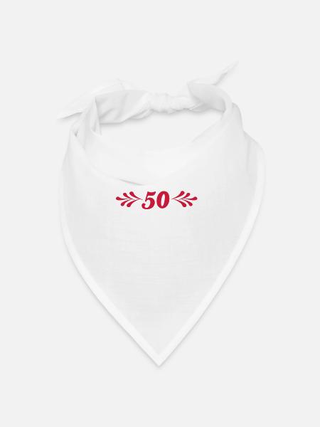 50 - Bandana Dreieckstuch - Weiß