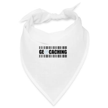 Geocaching Barcode - 2colors - 2O12 - Bandana Dreieckstuch - Weiß - Vorne