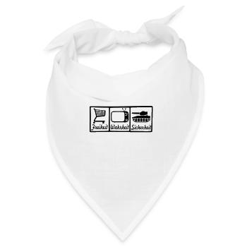 freiheit wahrheit sicherheit - Bandana Dreieckstuch - Weiß - Vorne