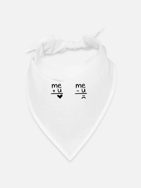 liebe - Bandana Dreieckstuch - Weiß