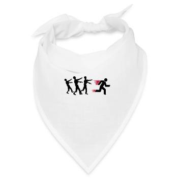 Run From Zombies - Bandana Dreieckstuch - Weiß - Vorne