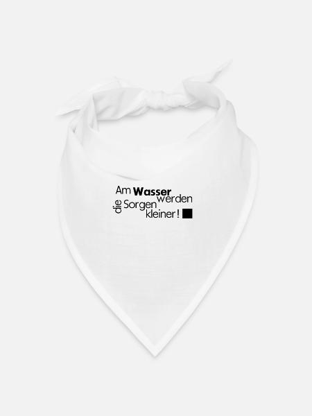 wasser - Bandana Dreieckstuch - Weiß