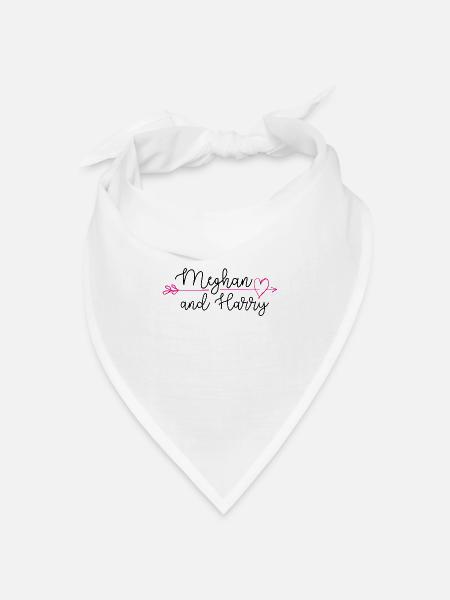 HT Royal Wedding Meghan Harry Arrow - Bandana Dreieckstuch - Weiß