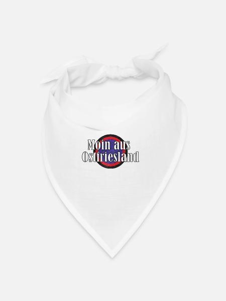 Moin aus Ostfriesland - Bandana Dreieckstuch - Weiß