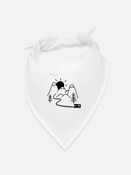 Wohnmobil - Bandana Dreieckstuch - Weiß