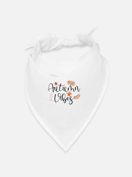 Herbst - Bandana Dreieckstuch - Weiß
