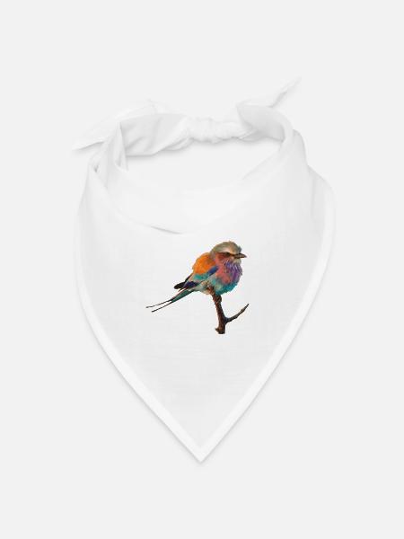 Bird - Bandana Dreieckstuch - Weiß