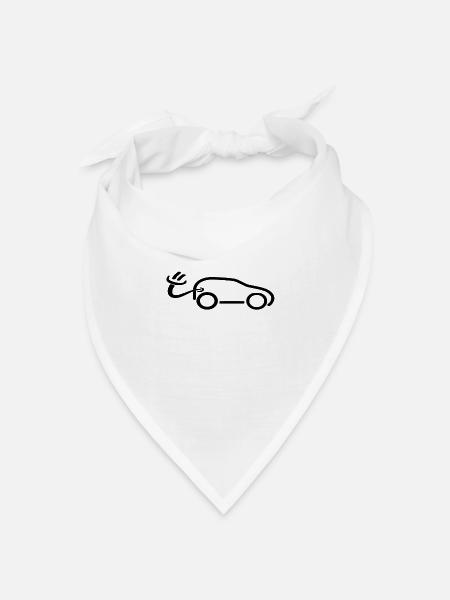 e auto b - Bandana Dreieckstuch - Weiß